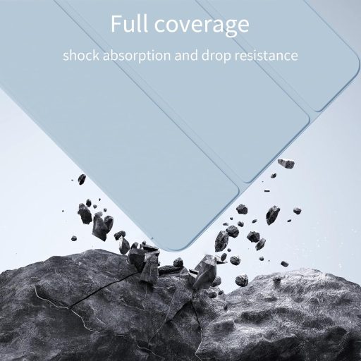 GKABXY iPad 11/10 generációs tok TPU hátlap ceruzatartóval világoskék