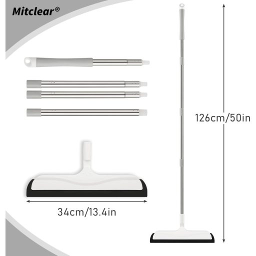 Mitclear Gumeni Čistač Vode s Podesivom Ručkom 126cm za Kupaonicu i Kuhinju
