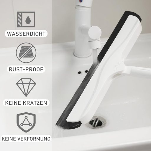 Racletă pentru apă Mitclear cu mâner ajustabil de 126 cm, pentru baie și bucătărie