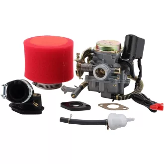   WOOSTAR PD18 Karburátor elektromos choke 40mm szűrővel GY6 50cc robogóhoz
