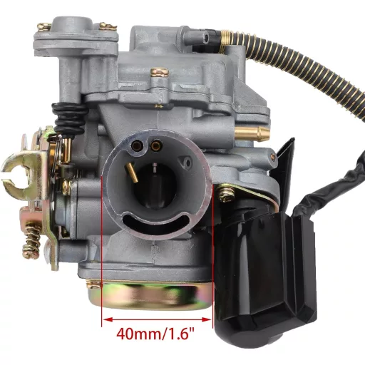 WOOSTAR PD18 Karburátor elektromos choke 40mm szűrővel GY6 50cc robogóhoz