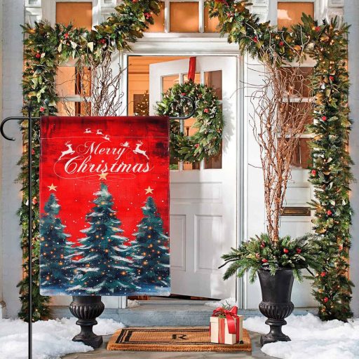 Vianočná vlajka Gosknor na vonkajšiu záhradnú dekoráciu na sviatky