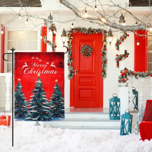 Gosknor Karácsonyi Zászló Kültéri Kerti Dekoráció Ünnepre