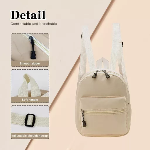 Mini rucsac de damă WisePoint din nailon, rucsac mic de voiaj pentru fete