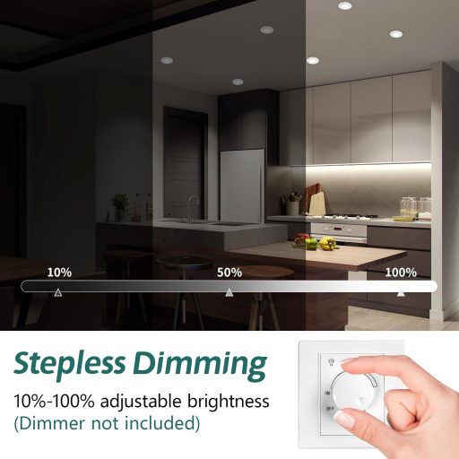 Spot LED încastrat KYOTECH, reglabil, 5W 550lm, baie, IP44