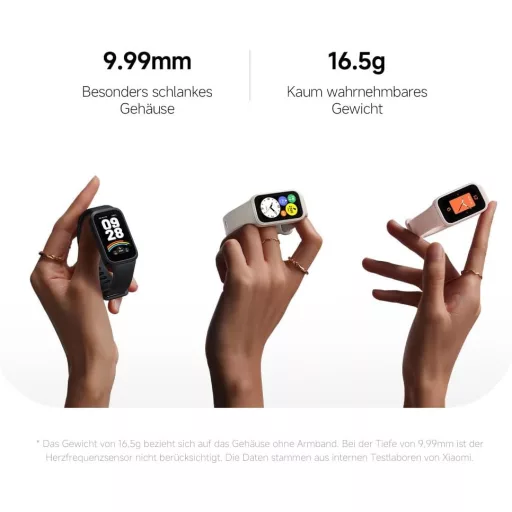 XIAOMI Smart Band 9 Active fekete okosóra 1.47" kijelző 18 napos akkumulátor 50 sportmód vízálló - black