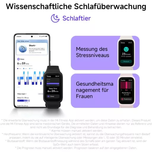 XIAOMI Smart Band 9 Active fekete okosóra 1.47" kijelző 18 napos akkumulátor 50 sportmód vízálló - black