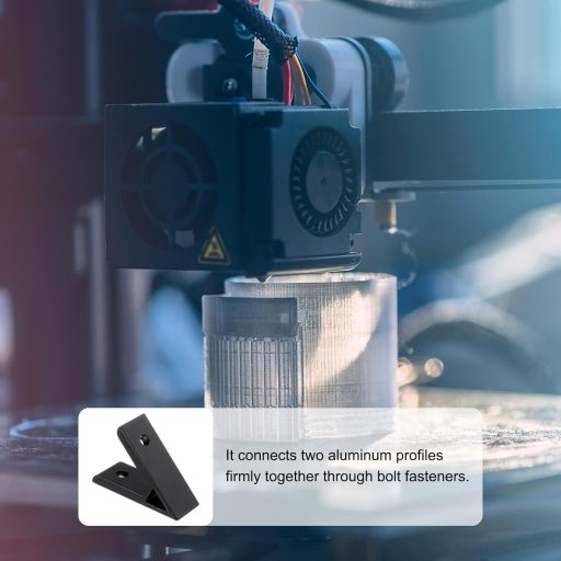 PATIKIL 45° Alumínium Sarokösszekötő 60x22x45mm 3030 Profilhoz Fekete 2db