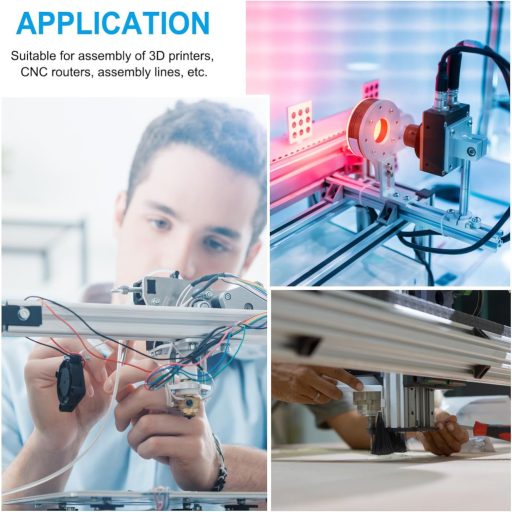 PATIKIL 45° Alumínium Sarokösszekötő 60x22x45mm 3030 Profilhoz Fekete 2db