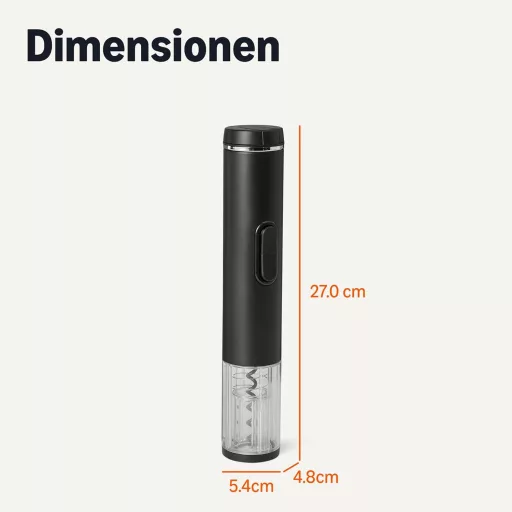 Elektrický otvárač na víno Amazon Basics s LED displejom a orezávačom fólie, bezdrôtový