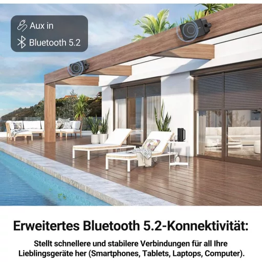 Inwa MZ622 Bluetooth Kültéri Hangfal Pár 400W Vízálló Vezeték Nélküli Stereo