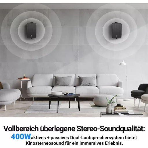 Inwa MZ622 Bluetooth Kültéri Hangfal Pár 400W Vízálló Vezeték Nélküli Stereo