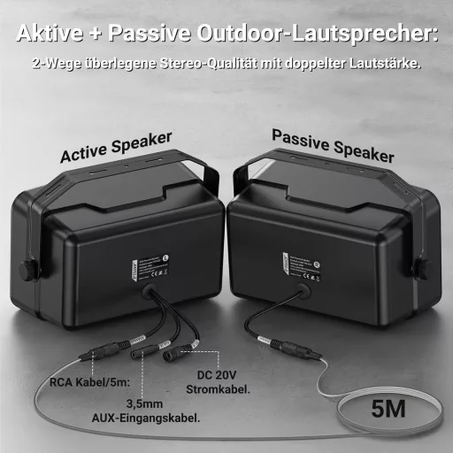 Inwa MZ622 Bluetooth Kültéri Hangfal Pár 400W Vízálló Vezeték Nélküli Stereo