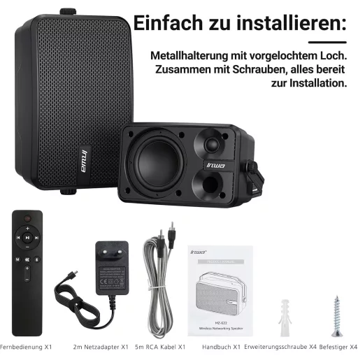 Inwa MZ622 Bluetooth Kültéri Hangfal Pár 400W Vízálló Vezeték Nélküli Stereo