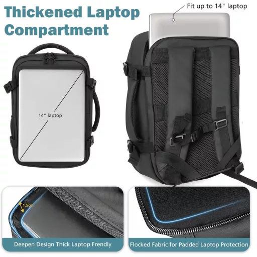 Vinstatin 40x20x25cm Ryanair Fedélzeti Hátizsák 20L Vízálló Laptop Backpack