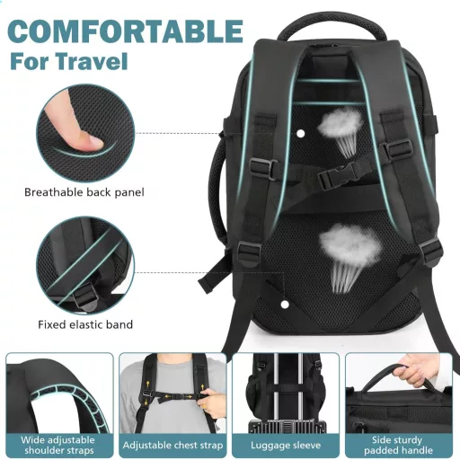 Vinstatin 40x20x25cm Ryanair Fedélzeti Hátizsák 20L Vízálló Laptop Backpack