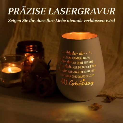 Craftique 40. Születésnapi Lámpa Nőknek - Dekoratív Ajándék 40 Éves Nőknek