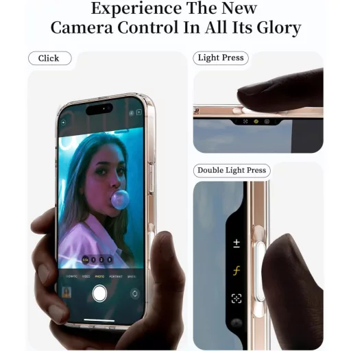 JUESHITUO iPhone 16 Pro Max Tok Kamera Gombbal, MagSafe Kompatibilis Katonai Szabványú Ütésálló Karcolásvédő Mobiltelefon Védőtok