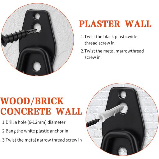 Set de 2 cârlige de perete Gudalea, rezistente, pentru garaj, depozitare, scule, scară, suport bicicletă