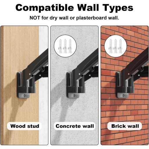 IMtKotW Dupla Monitor Fali Tartó 17-32" Magasságállítható Dönthető Forgó 9kg VESA