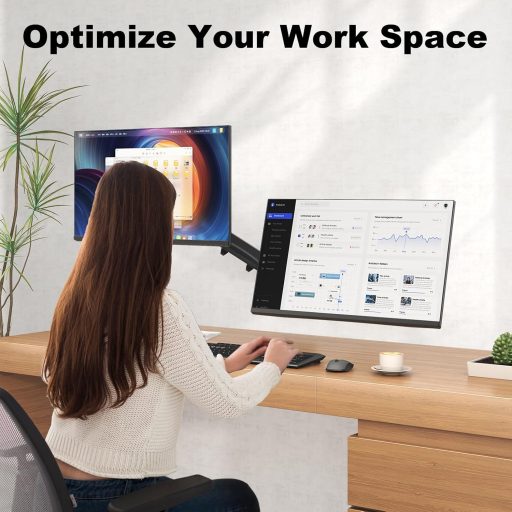 IMtKotW Dupla Monitor Fali Tartó 17-32" Magasságállítható Dönthető Forgó 9kg VESA