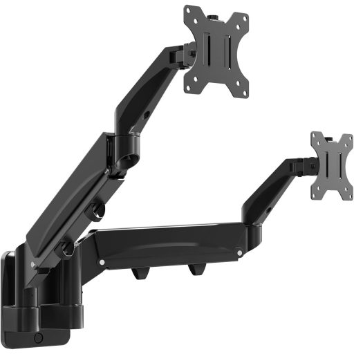 IMtKotW Dupla Monitor Fali Tartó 17-32" Magasságállítható Dönthető Forgó 9kg VESA