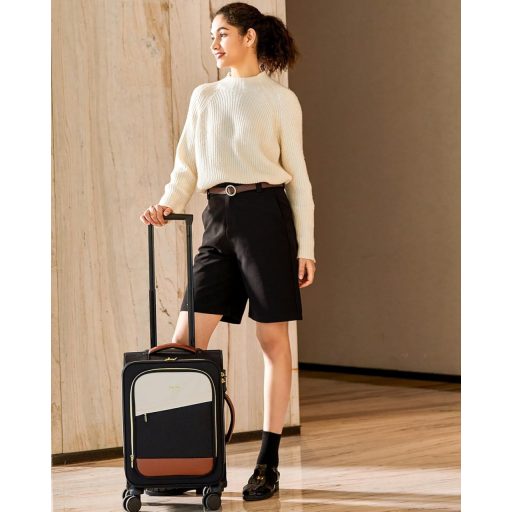 LOVEVOOK 55cm könnyű utazó bőrönd 4 kerékkel TSA zárral és laptop rekesszel