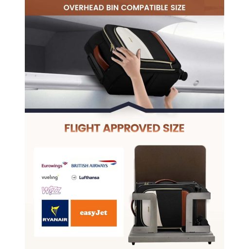 LOVEVOOK 55cm könnyű utazó bőrönd 4 kerékkel TSA zárral és laptop rekesszel