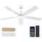 Shanggu 52" Mennyezeti Ventilátor Lámpával, Flush Mount, APP Távirányítóval