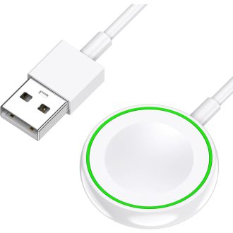   Magnetická nabíjacia stanica Yootech pre Apple Watch, bezdrôtová nabíjacia podložka kompatibilná so Series 11/10/9/8/7/6/5/4/3/SE/Ultra - biela