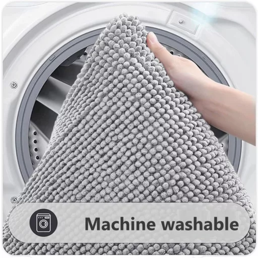 flintronic Covoraș de baie 40x60cm Antiderapant Chenille Moale Covoraș de baie pentru duș