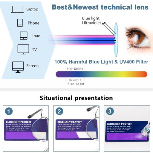 Ochelari de citit cu filtru de lumină albastră MMOWW, ramă cat-eye, argintiu, +2.0