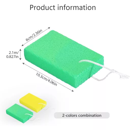 YMTGOD Kétoldalas Habkő Szett Lábápoláshoz - 2 db Horzsakő Akasztózsinórral Bőrkeményedés Eltávolító Lábra, Kézre és Testre

AI: I'll create