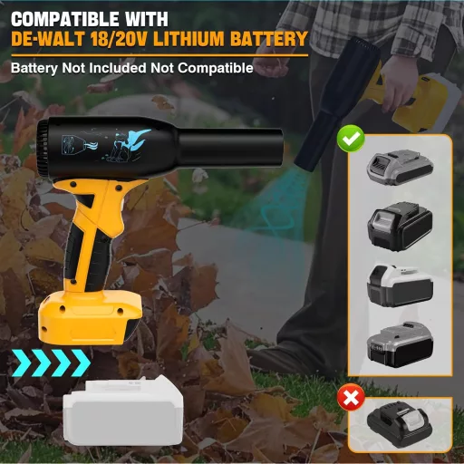 EID 500W Jet Dry Fúvó Dewalt 20V MAX Akkuhoz, 400G Nyomás, 3 Fokozat