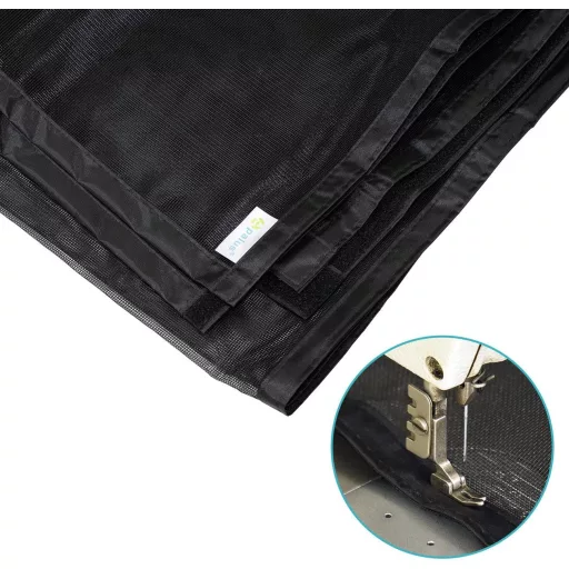 Plasă magnetică Apalus Prime pentru ușă - 75x210 cm, Transparentă, Rezistentă la rupere, Rezistentă la intemperii, Cu magneți puternici, Cu bandă velcro de 3,8 cm - Ușă balcon