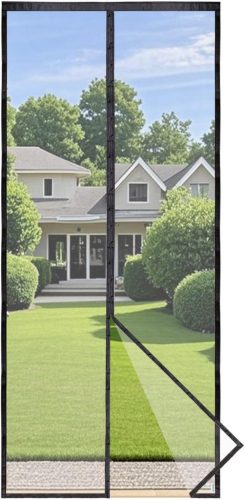 Plasă magnetică Apalus Prime pentru uși, 90x200 cm - Transparentă, rezistentă la rupere, rezistentă la intemperii, plasă de insecte pentru ușa de balcon cu magneți puternici și 3,8 cm