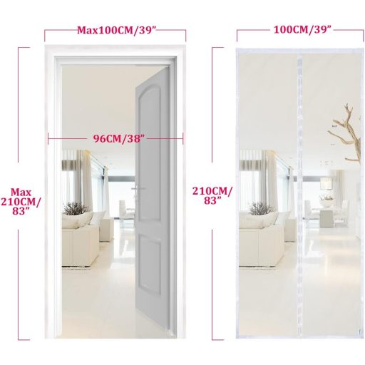 Apalus Prime magnetska mreža protiv komaraca za vrata 100x210 cm - Prozirna, otporna na trganje, otporna na vremenske uvjete, mreža za insekte za balkonska vrata s jakim magnetima i 3,8 cm