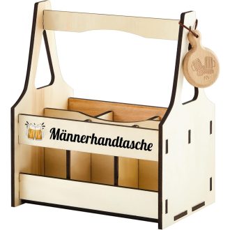   Marsui Fa Sörtartó Táska Férfiaknak - 6 Üveges Hordozható Sörszállító Nyitóval, Kivehető Rekeszekkel, Ajándék Sörfesztiválra, Szülinapra, Ap