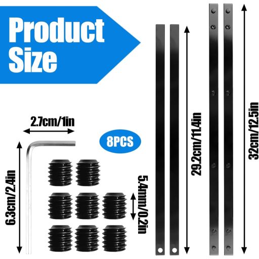 SUPRROW 2 perechi de conectori pentru șine de ghidare, compatibili cu șina Makita P-45777, pentru tăieri lungi