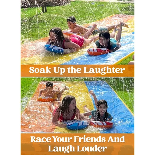 Sloosh 685 cm-es hullám vízcsúszda 3 testdeszkával és permetezővel