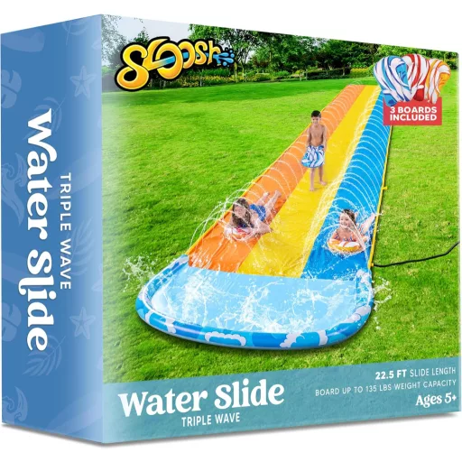 Sloosh 685 cm-es hullám vízcsúszda 3 testdeszkával és permetezővel