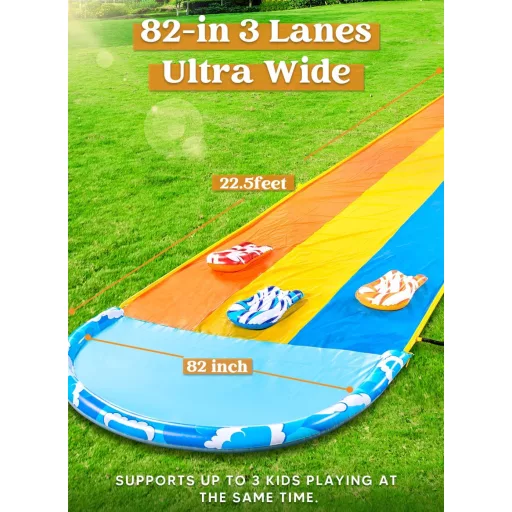 Sloosh 685 cm-es hullám vízcsúszda 3 testdeszkával és permetezővel