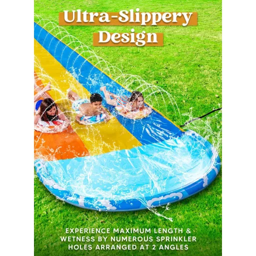 Sloosh 685 cm-es hullám vízcsúszda 3 testdeszkával és permetezővel