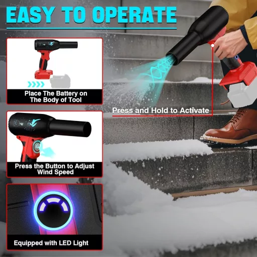 Suflantă cu aer comprimat YNDZ compatibilă cu acumulatori Milwaukee M18, putere 400g