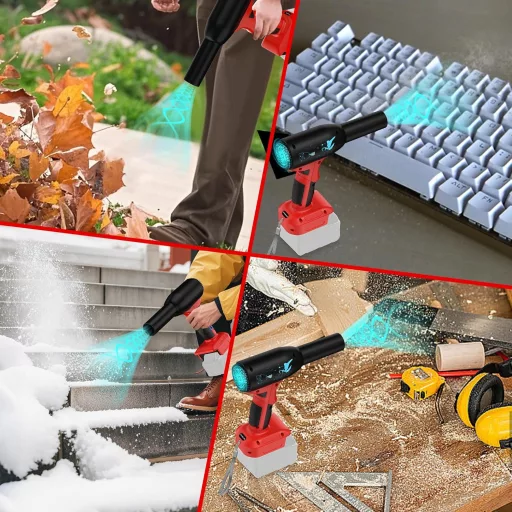 Suflantă cu aer comprimat YNDZ compatibilă cu acumulatori Milwaukee M18, putere 400g