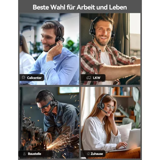 TECKNET V5.2 Bluetooth fejhallgató zajszűréssel, 50+ órás akkumulátor