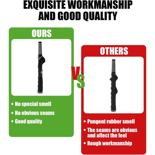 Tréningový úchop na golf Gosknor pre ľavákov - protišmykový swingový trenažér v čiernej farbe pre začiatočníkov a profesionálnych golfistov