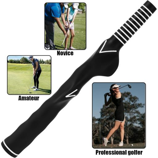Gosknor Golf Edzőfogás Balkezes Játékosoknak - Csúszásmentes Swing Tréner Fekete Színben Kezdők és Profi Golfozók Számára