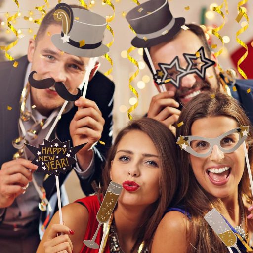 Xialvyu 24 role de panglică aurie, 10m decorațiuni satinate lucioase pentru petrecerea de ziua de naștere