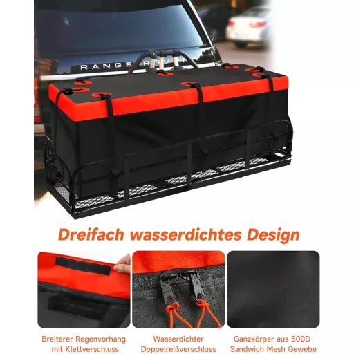 TITECK Vízálló Tetőbox Utazási Táska 60x26x24cm 630L Autóhátulra